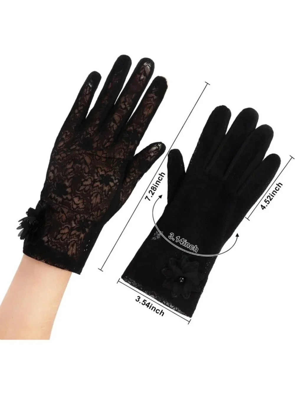 Elegant Women's Fascinator Hat with Lace Gloves - Tea Party, Wedding, Cocktail